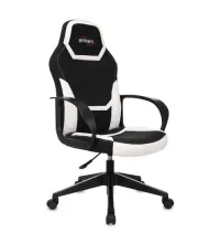 Игровое кресло  "Alpha GM-018", ткань/экокожа, черное/белое, 532640, GM-018_532640